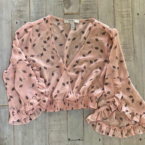 Forever 21 Tops - Forever 21 Sheer Crop Top